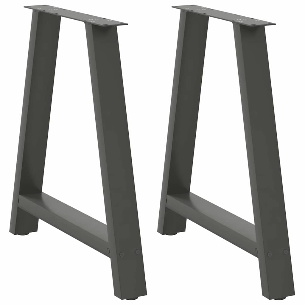 vidaXL Picioare de masă în formă de A, 2 buc., antracit, 80x(72-73) cm, oțel vidaXL Picioare de masă în formă de A, 2 buc., antracit, 80x(72-73) cm, oțel
