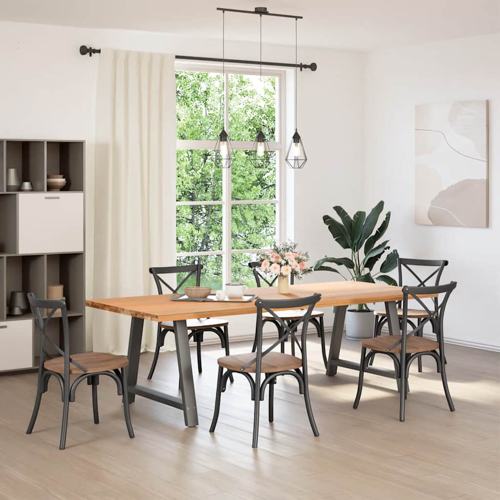 vidaXL Picioare de masă în formă de A, 2 buc., antracit, 90x(72-73) cm, oțel vidaXL Picioare de masă în formă de A, 2 buc., antracit, 90x(72-73) cm, oțel