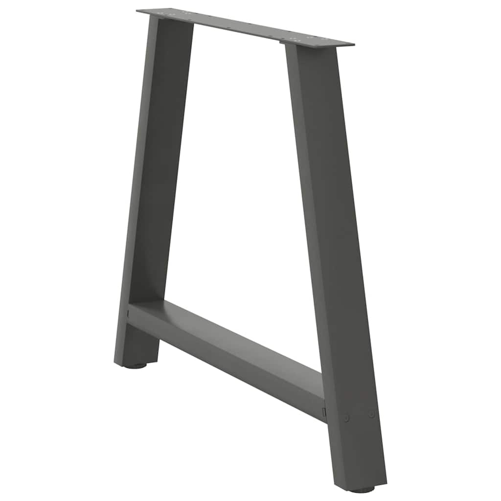 vidaXL Picioare de masă în formă de A, 2 buc., antracit, 90x(72-73) cm, oțel vidaXL Picioare de masă în formă de A, 2 buc., antracit, 90x(72-73) cm, oțel