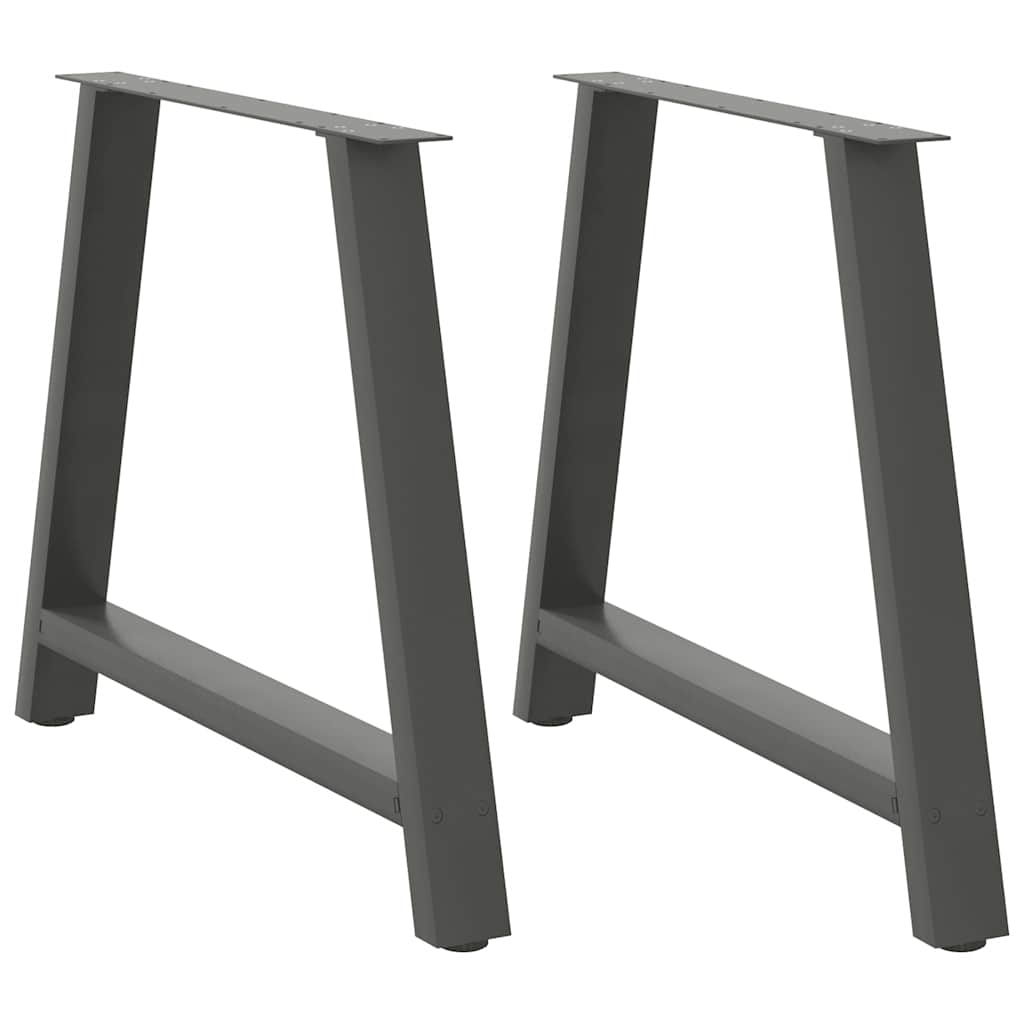 vidaXL Picioare de masă în formă de A, 2 buc., antracit, 90x(72-73) cm, oțel vidaXL Picioare de masă în formă de A, 2 buc., antracit, 90x(72-73) cm, oțel