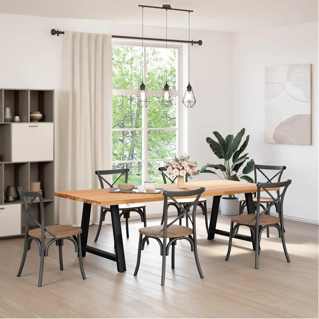vidaXL Picioare de masă în formă de A, 2 buc., negru, 100x(72-73) cm, oțel vidaXL Picioare de masă în formă de A, 2 buc., negru, 100x(72-73) cm, oțel