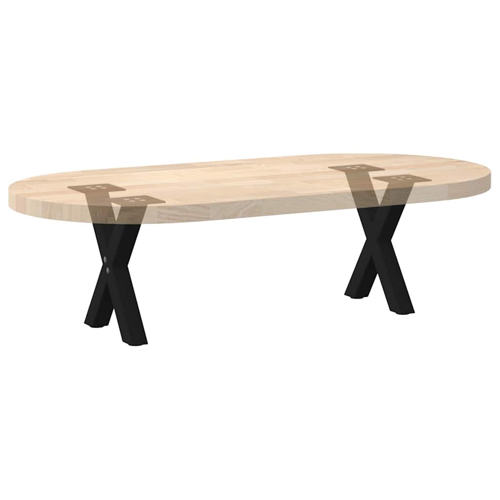 vidaXL Picioare pentru măsuță de cafea în formă de X, 2 buc., negru, 30x(30-31) cm, oțel