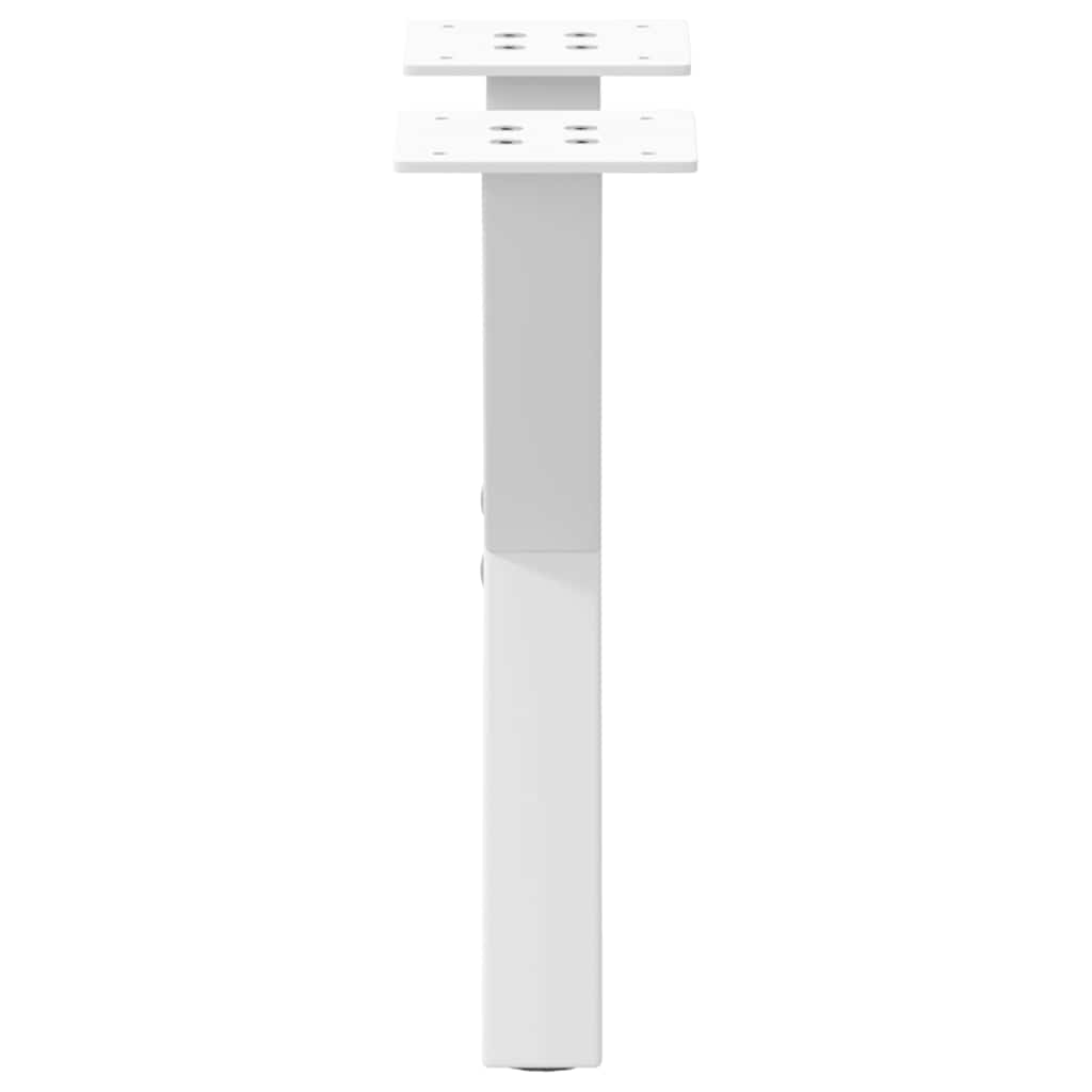 vidaXL Picioare pentru măsuță de cafea în formă de X, 2 buc., alb, 30x(30-31) cm, oțel