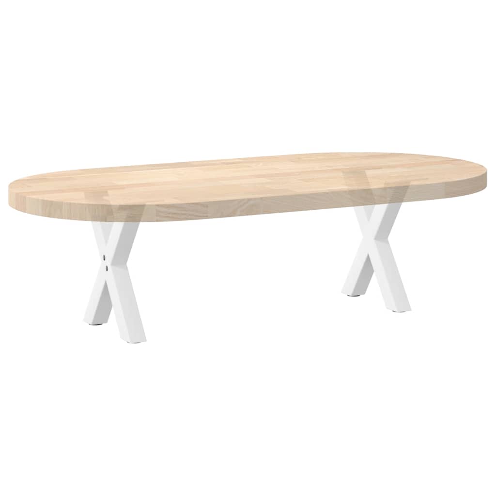 vidaXL Picioare pentru măsuță de cafea în formă de X, 2 buc., alb, 30x(30-31) cm, oțel