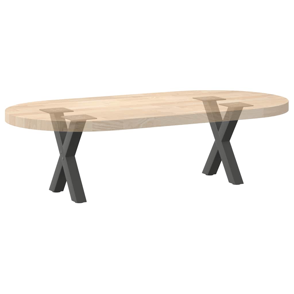 vidaXL Picioare pentru măsuță de cafea în formă de X, 2 buc., antracit, 37x(30-31) cm, oțel