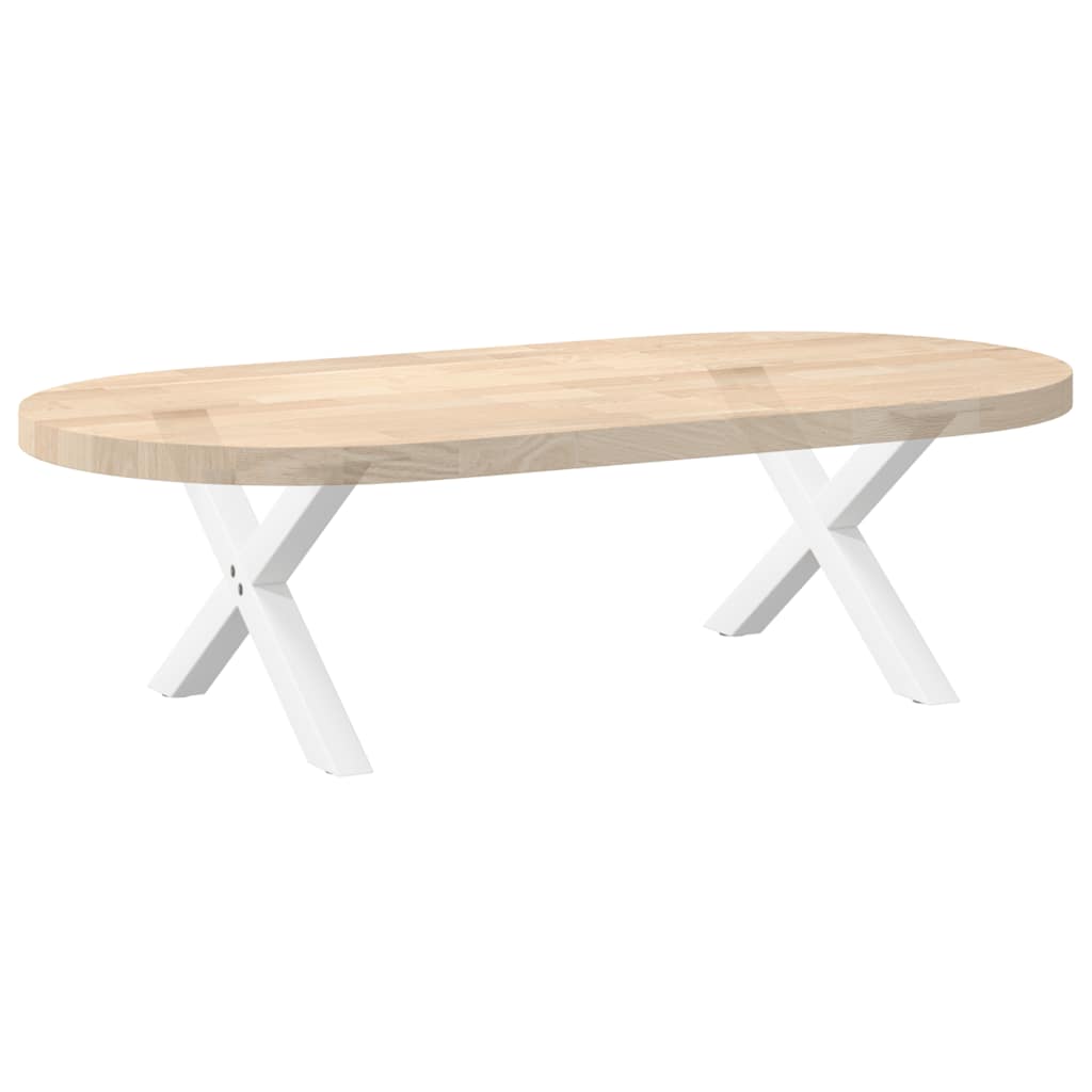 vidaXL Picioare pentru măsuță de cafea în formă de X, 2 buc., alb, 50x(30-31) cm, oțel