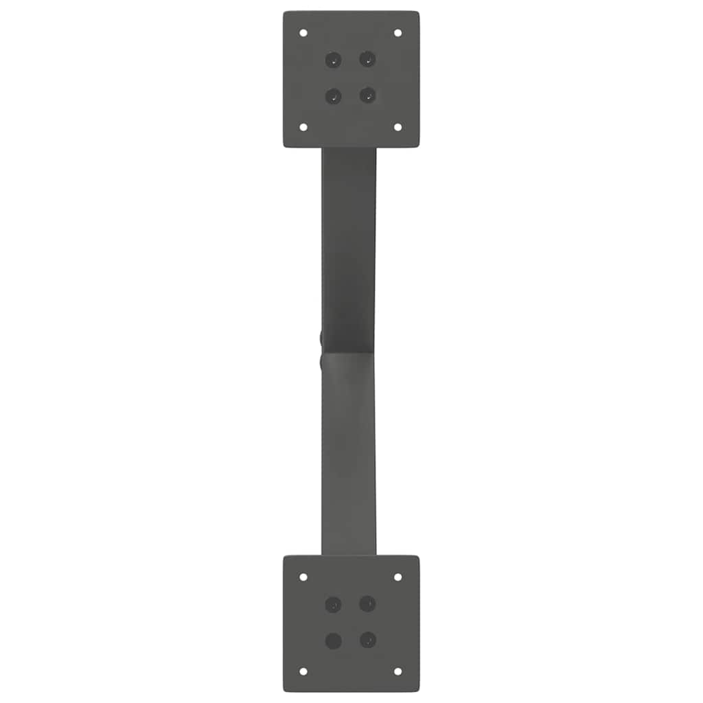 vidaXL Picioare pentru măsuță de cafea în formă de X, 2 buc., antracit, 50x(30-31) cm, oțel