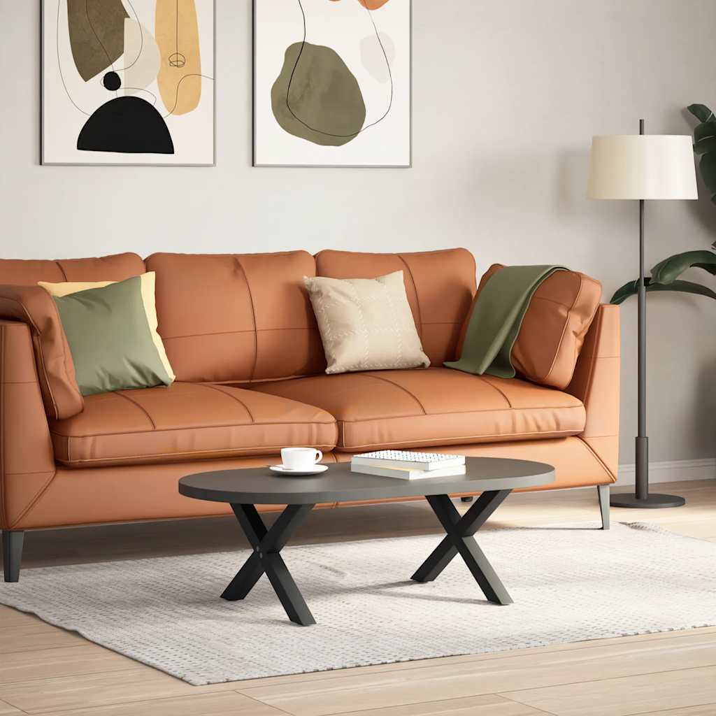 vidaXL Picioare pentru măsuță de cafea în formă de X, 2 buc., negru, 60x(30-31) cm, oțel