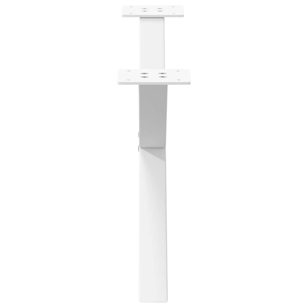 vidaXL Picioare pentru măsuță de cafea în formă de X, 2 buc., alb, 70x(30-31) cm, oțel
