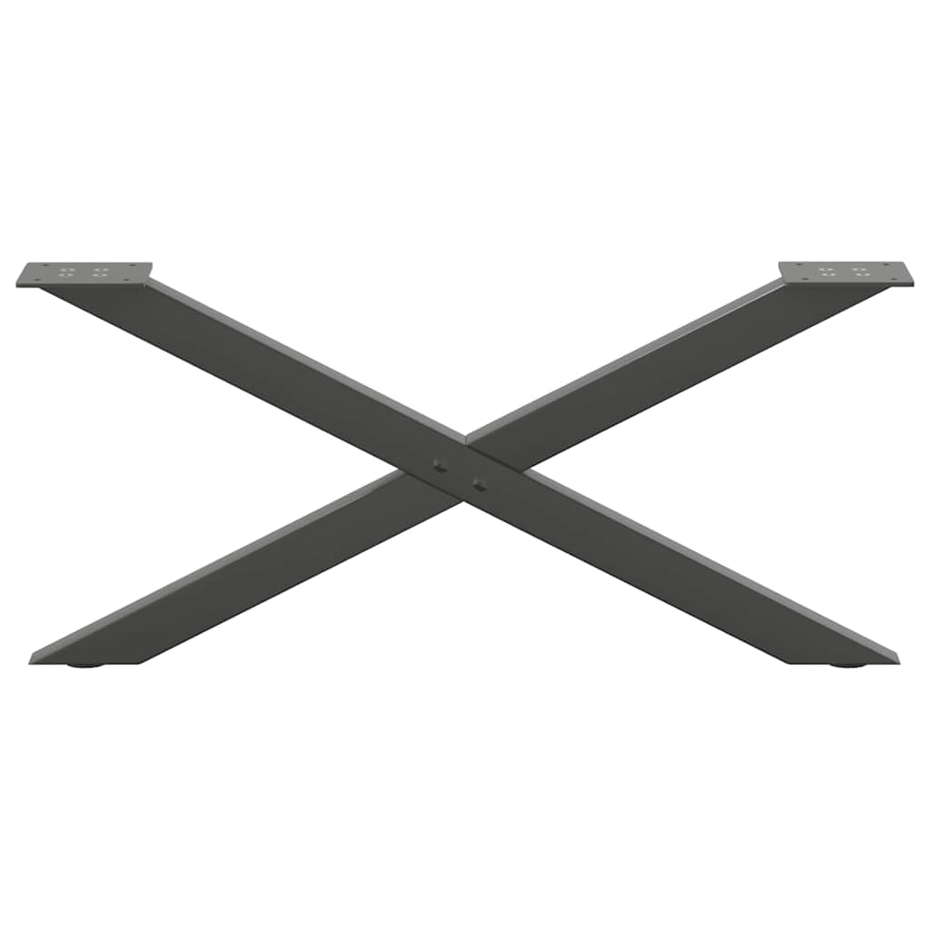 vidaXL Picioare pentru măsuță de cafea în formă de X, 2 buc., antracit, 70x(30-31) cm, oțel vidaXL Picioare pentru măsuță de cafea în formă de X, 2 buc., antracit, 70x(30-31) cm, oțel