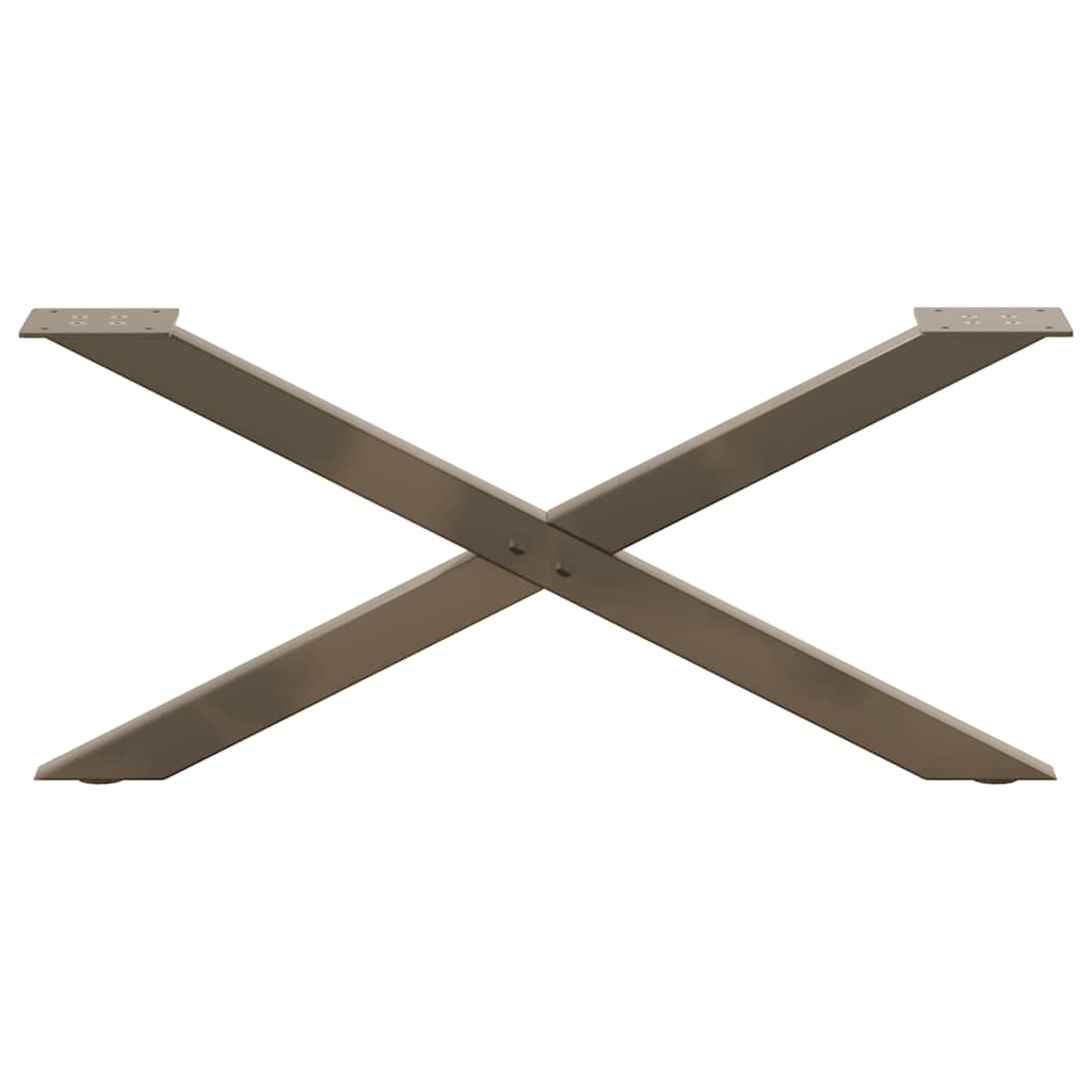 vidaXL Picioare pentru masă de cafea în formă de X, 2 buc., oțel natural, 70x(30-31) cm vidaXL Picioare pentru masă de cafea în formă de X, 2 buc., oțel natural, 70x(30-31) cm