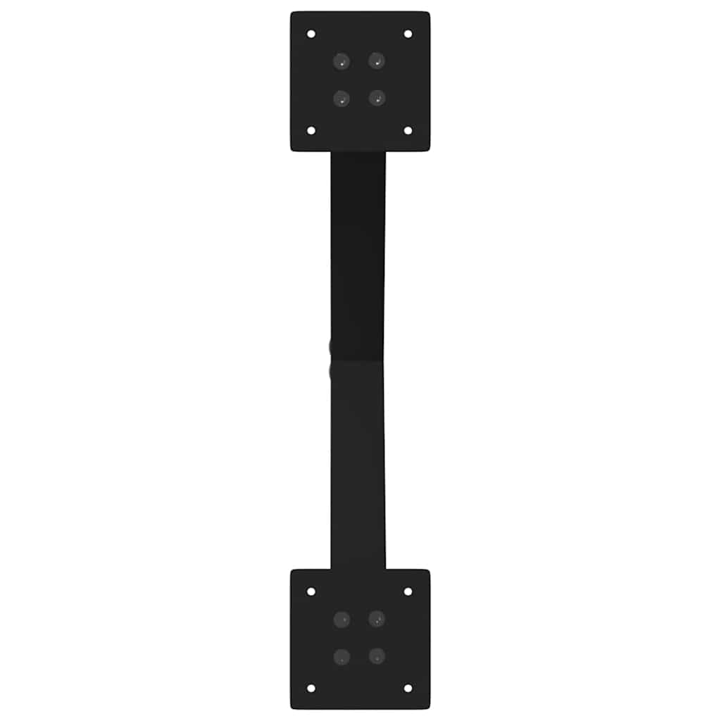 vidaXL Picioare pentru măsuță de cafea în formă de X, 2 buc., negru, 60x(42-43) cm, oțel