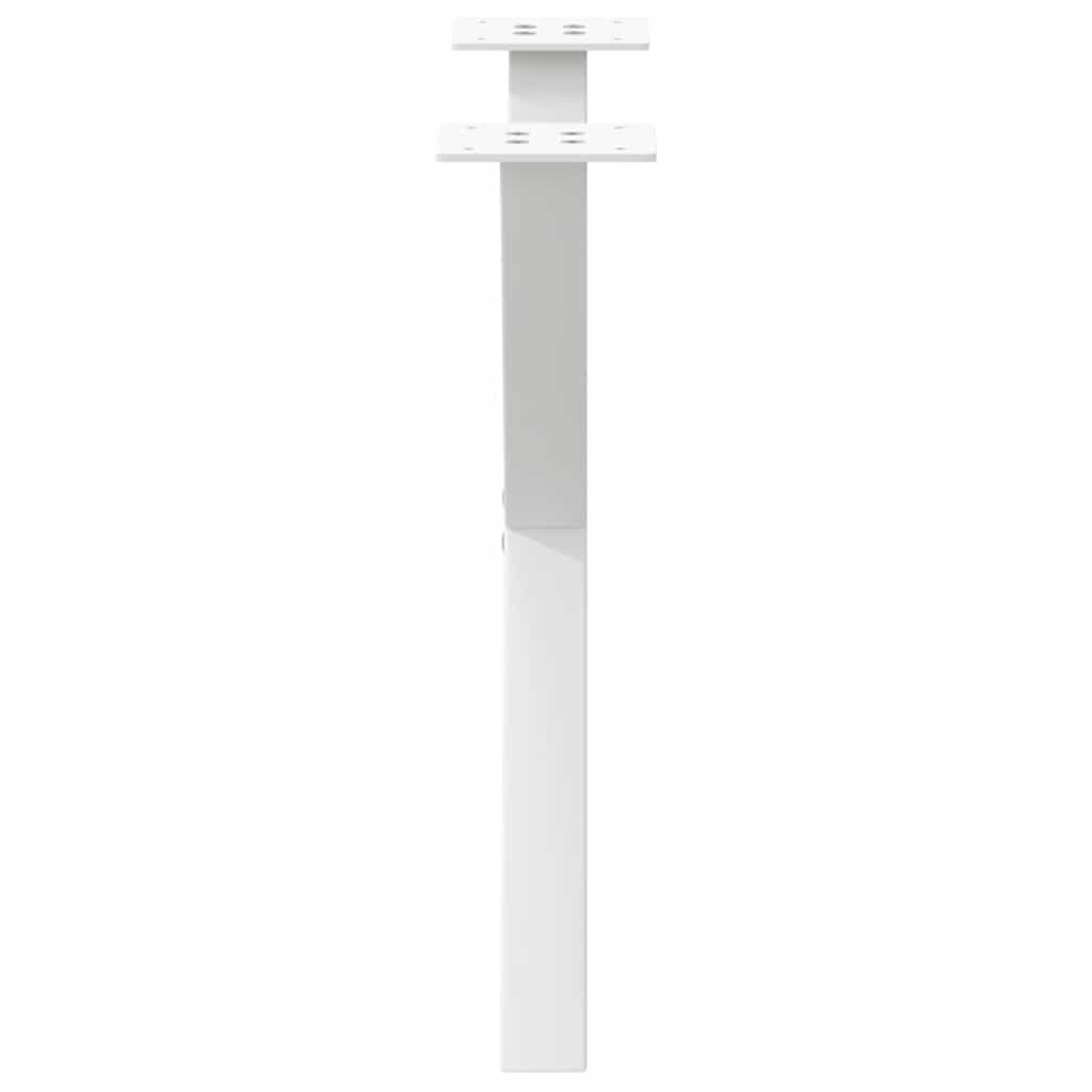 vidaXL Picioare pentru măsuță de cafea în formă de X, 2 buc., alb, 60x(42-43) cm, oțel