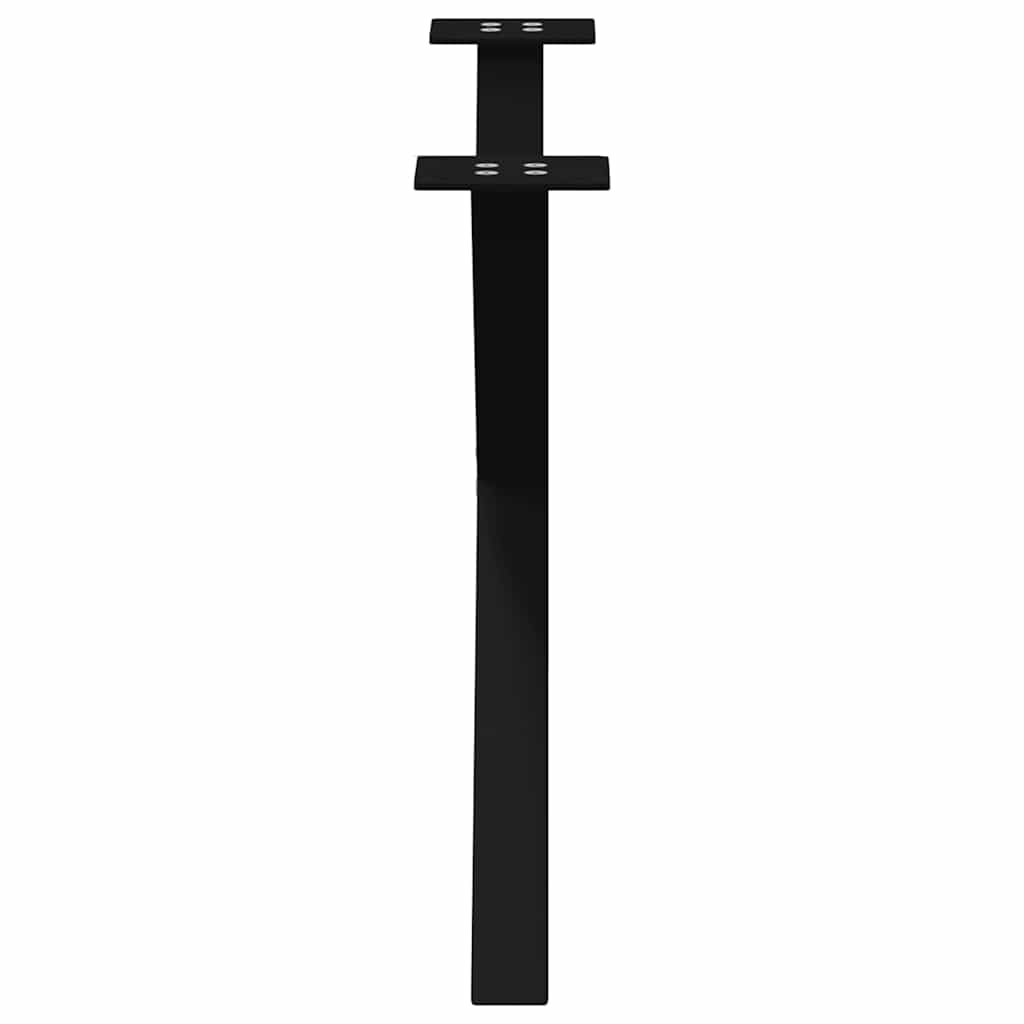 vidaXL Picioare pentru măsuță de cafea în formă de X, 2 buc., negru, 70x(42-43) cm, oțel