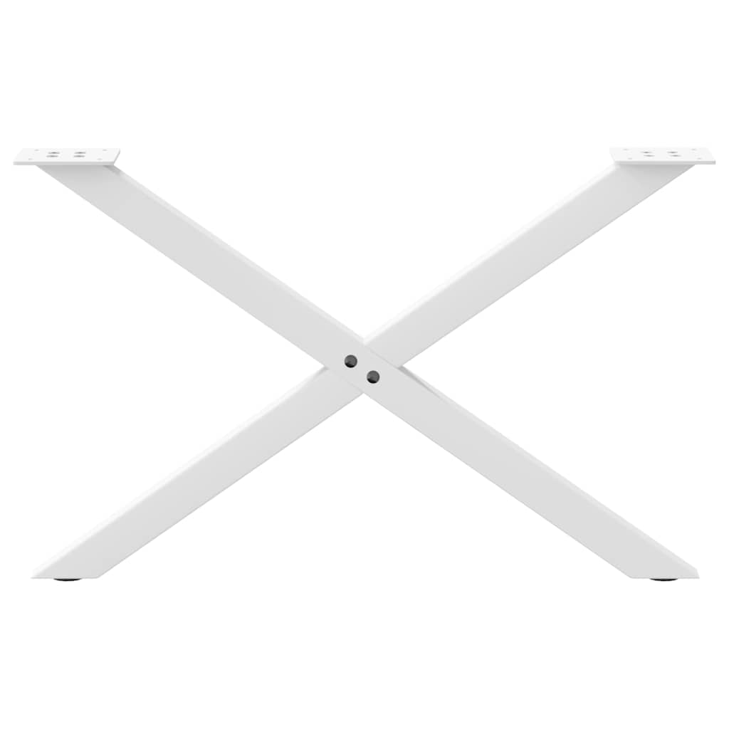 vidaXL Picioare pentru măsuță de cafea în formă de X, 2 buc., alb, 70x(42-43) cm, oțel vidaXL Picioare pentru măsuță de cafea în formă de X, 2 buc., alb, 70x(42-43) cm, oțel