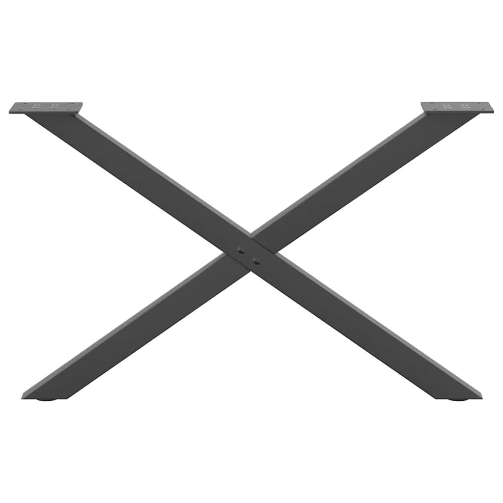 vidaXL Picioare pentru măsuță de cafea în formă de X, 2 buc., antracit, 70x(42-43) cm, oțel vidaXL Picioare pentru măsuță de cafea în formă de X, 2 buc., antracit, 70x(42-43) cm, oțel