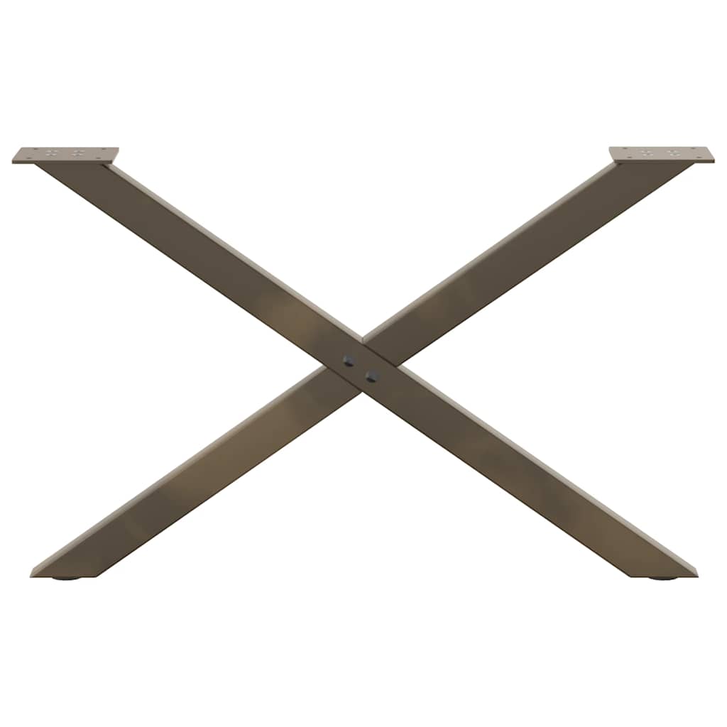 vidaXL Picioare pentru masă de cafea în formă de X, 2 buc., oțel natural, 70x(42-43) cm vidaXL Picioare pentru masă de cafea în formă de X, 2 buc., oțel natural, 70x(42-43) cm