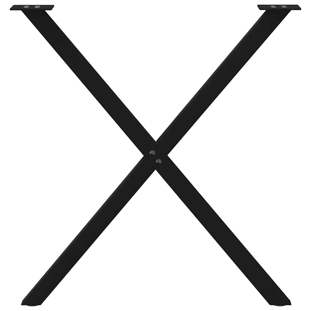 vidaXL Picioare de masă în formă de X, 2 buc., negru, 70x(72-73) cm, oțel vidaXL Picioare de masă în formă de X, 2 buc., negru, 70x(72-73) cm, oțel