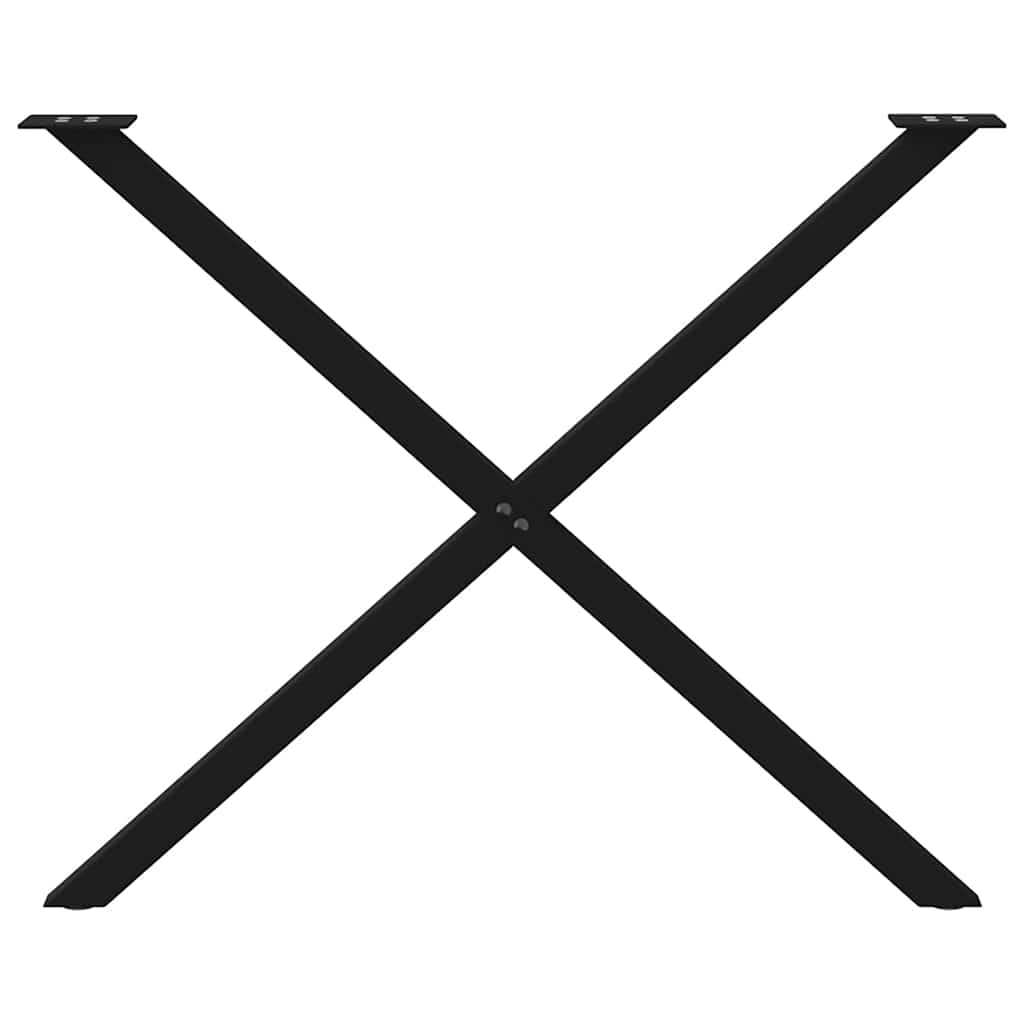 vidaXL Picioare de masă în formă de X, 2 buc., negru, 90x(72-73) cm, oțel vidaXL Picioare de masă în formă de X, 2 buc., negru, 90x(72-73) cm, oțel
