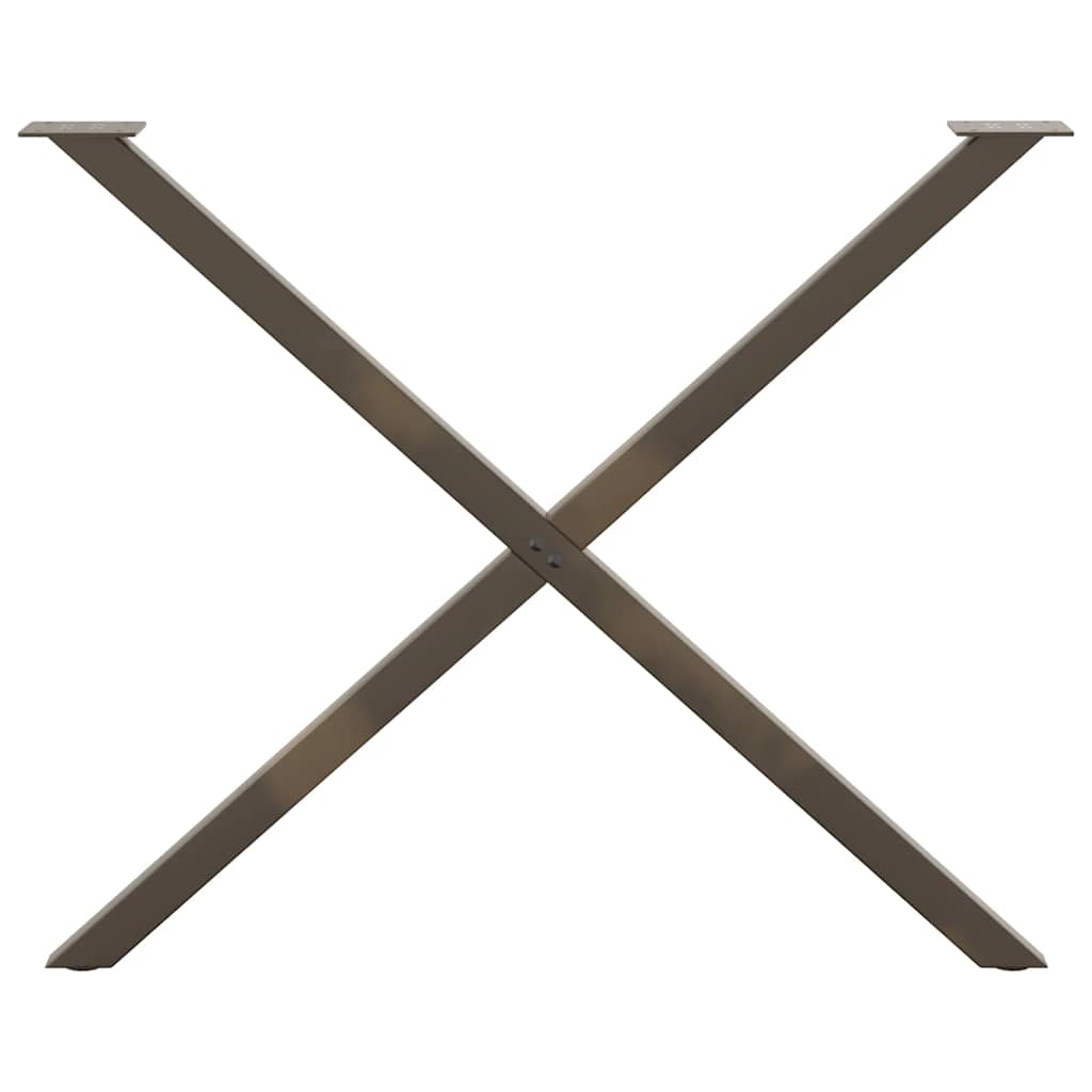 vidaXL Picioare de masă în formă de X, 2 buc., oțel natural, 90x(72-73) cm vidaXL Picioare de masă în formă de X, 2 buc., oțel natural, 90x(72-73) cm