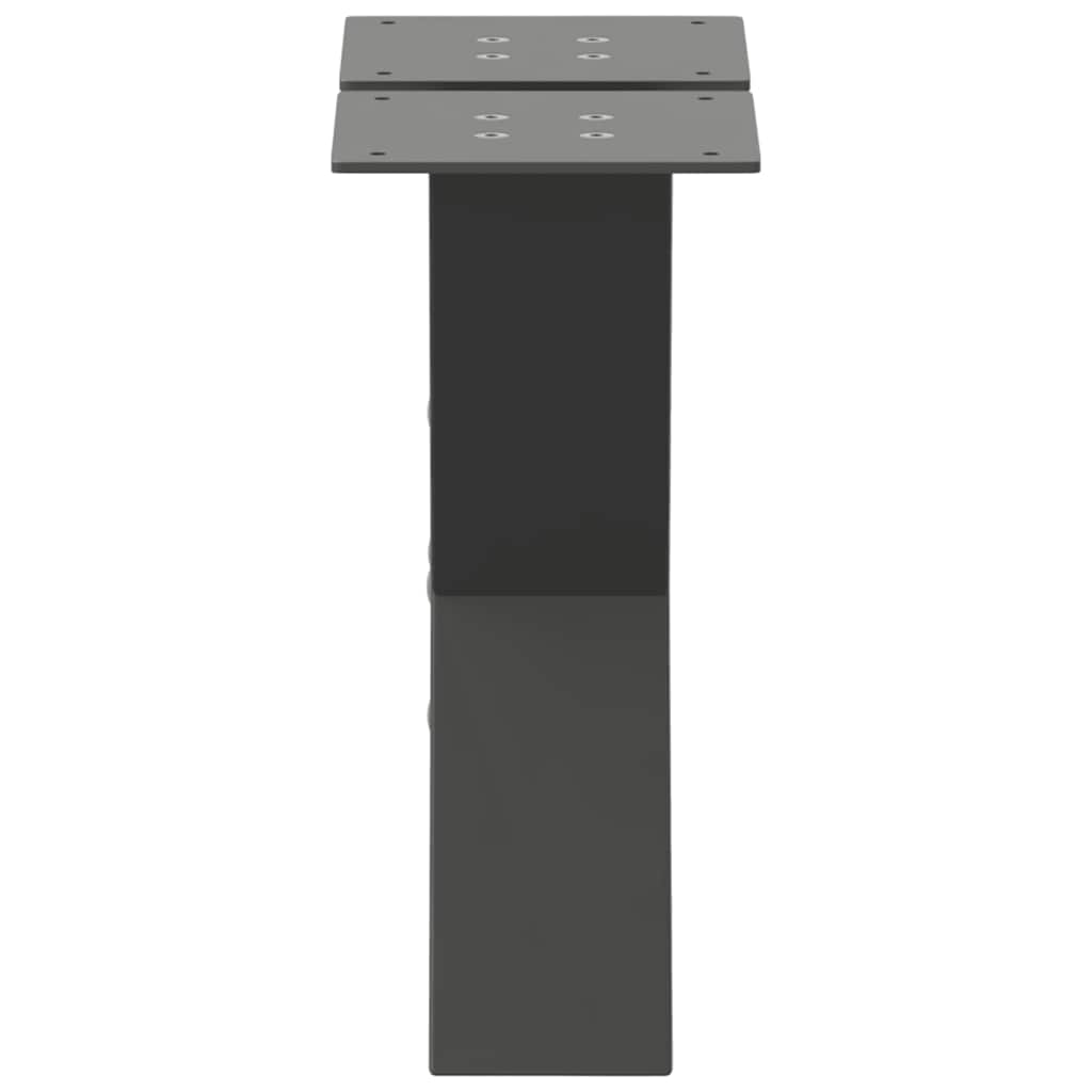 vidaXL Picioare pentru măsuță de cafea în formă de X, 2 buc., antracit, 30x(30-31) cm, oțel
