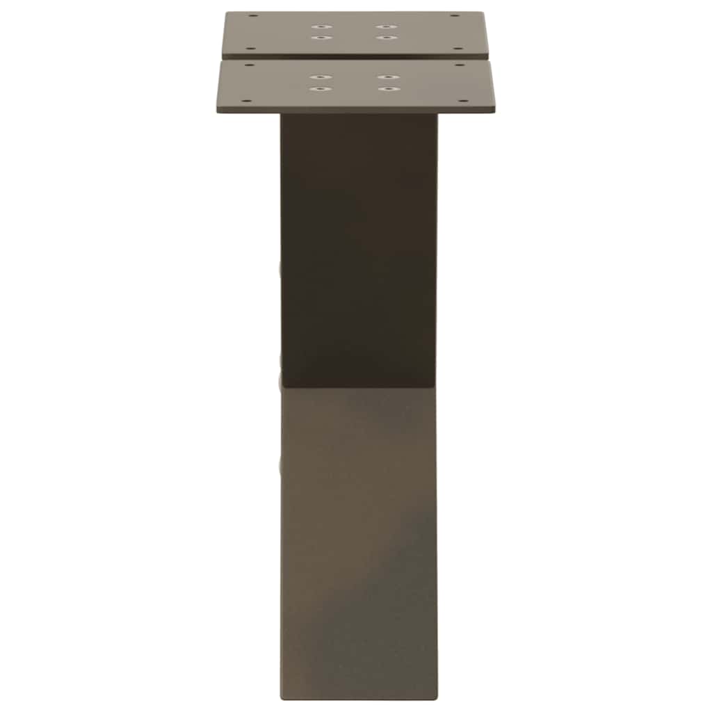 vidaXL Picioare pentru măsuță de cafea în formă de X, 2 buc., oțel natural, 40x(30-31) cm
