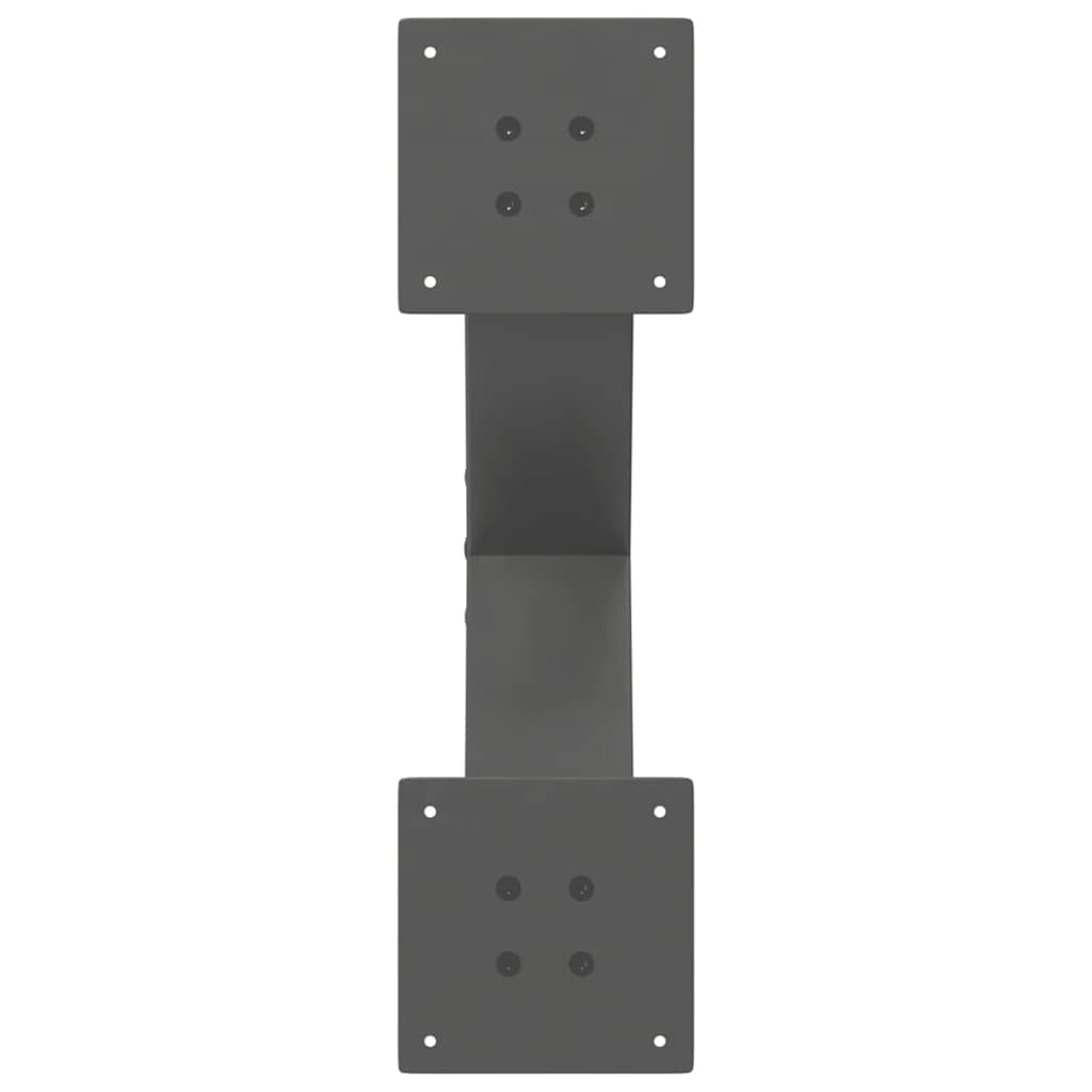 vidaXL Picioare pentru măsuță de cafea în formă de X, 2 buc., antracit, 50x(30-31) cm, oțel