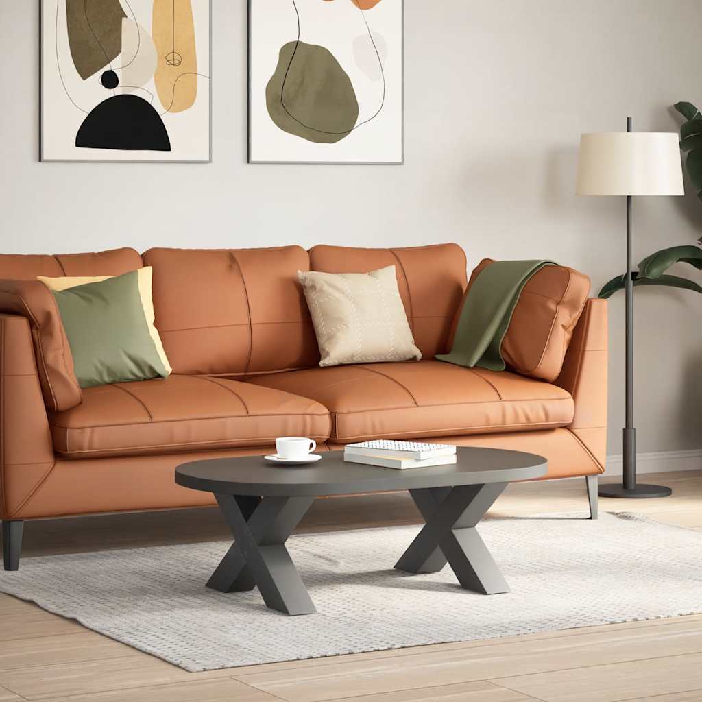 vidaXL Picioare pentru măsuță de cafea în formă de X, 2 buc., antracit, 60x(30-31) cm, oțel
