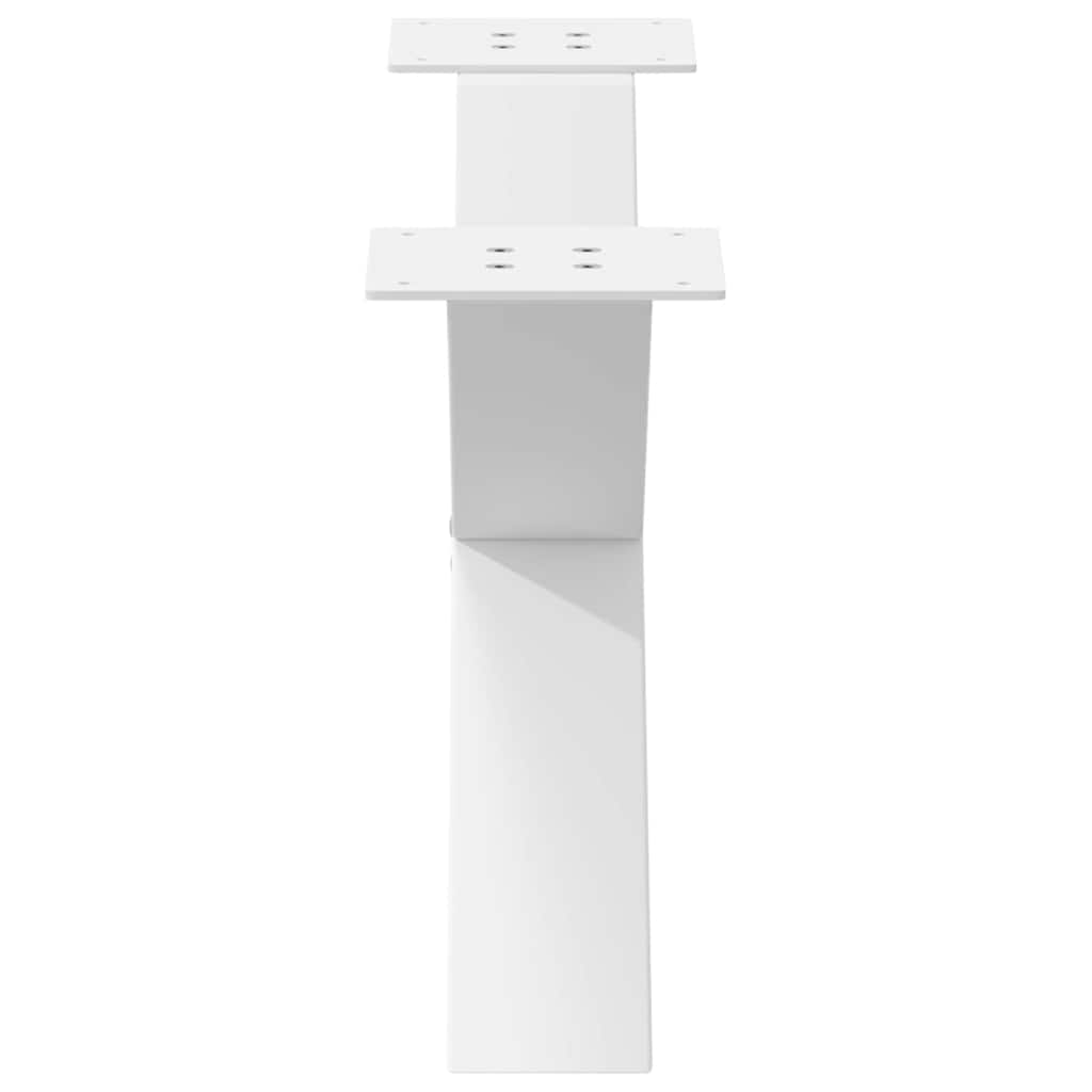 vidaXL Picioare pentru măsuță de cafea în formă de X, 2 buc., alb, 70x(30-31) cm, oțel