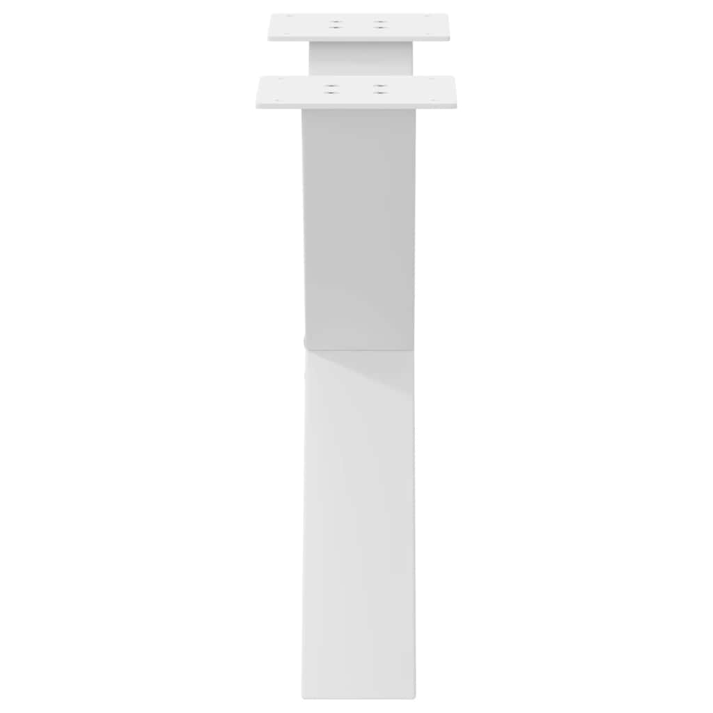 vidaXL Picioare pentru măsuță de cafea în formă de X, 2 buc., alb, 50x(42-43) cm, oțel