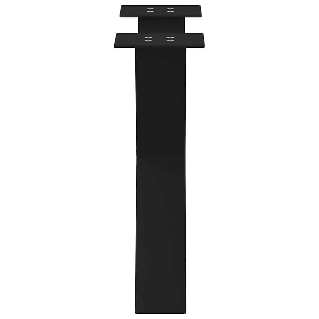 vidaXL Picioare pentru măsuță de cafea în formă de X, 2 buc., negru, 60x(42-43) cm, oțel