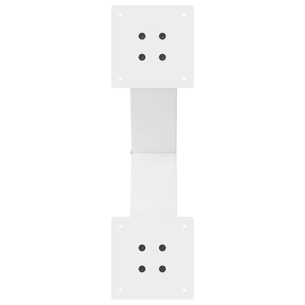 vidaXL Picioare pentru măsuță de cafea în formă de X, 2 buc., alb, 60x(42-43) cm, oțel