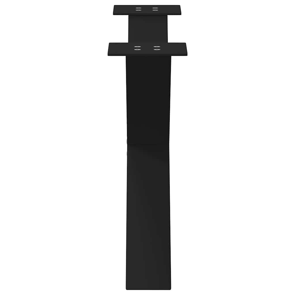 vidaXL Picioare pentru măsuță de cafea în formă de X, 2 buc., negru, 70x(42-43) cm, oțel vidaXL Picioare pentru măsuță de cafea în formă de X, 2 buc., negru, 70x(42-43) cm, oțel