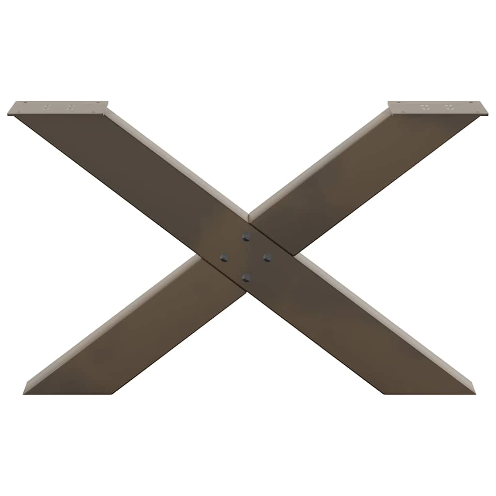 vidaXL Picioare pentru masă de cafea în formă de X, 2 buc., oțel natural, 70x(42-43) cm vidaXL Picioare pentru masă de cafea în formă de X, 2 buc., oțel natural, 70x(42-43) cm