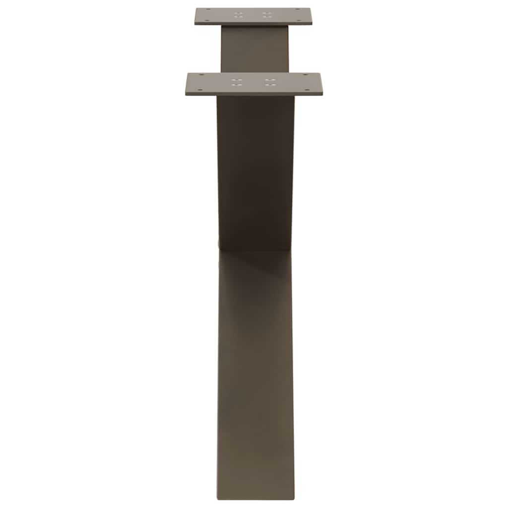 vidaXL Picioare pentru masă de cafea în formă de X, 2 buc., oțel natural, 70x(42-43) cm vidaXL Picioare pentru masă de cafea în formă de X, 2 buc., oțel natural, 70x(42-43) cm