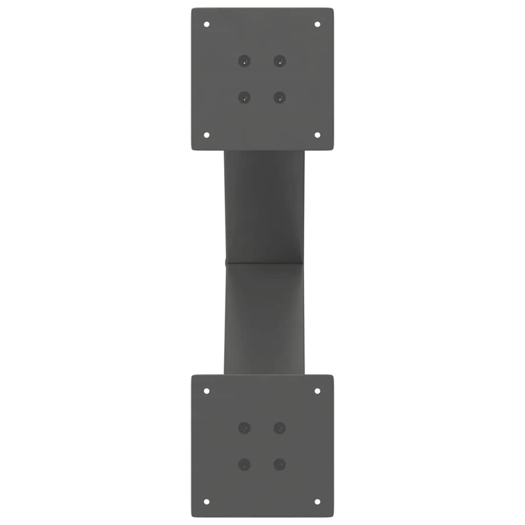 vidaXL Picioare de masă în formă de X, 2 buc., antracit, 60x(72-73) cm, oțel