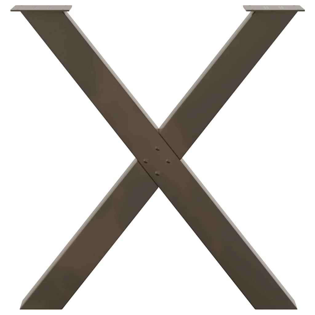 vidaXL Picioare de masă în formă de X, 2 buc., oțel natural, 70x(72-73) cm vidaXL Picioare de masă în formă de X, 2 buc., oțel natural, 70x(72-73) cm
