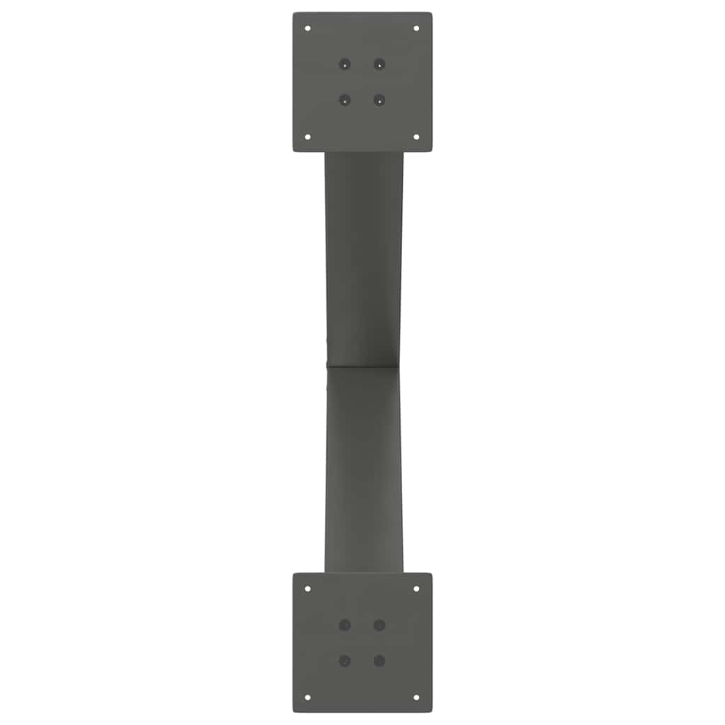 vidaXL Picioare de masă în formă de X, 2 buc., antracit, 80x(72-73) cm, oțel