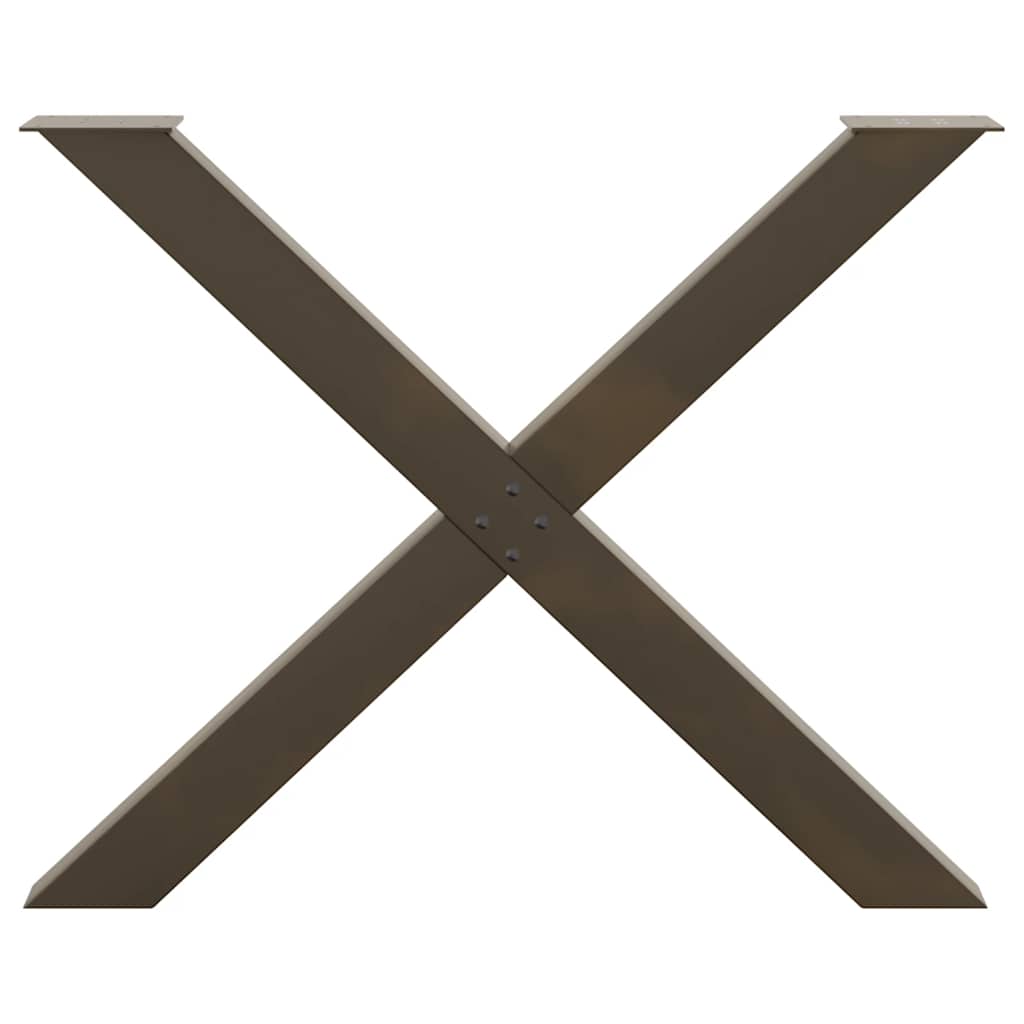 vidaXL Picioare de masă în formă de X, 2 buc., oțel natural, 90x(72-73) cm vidaXL Picioare de masă în formă de X, 2 buc., oțel natural, 90x(72-73) cm
