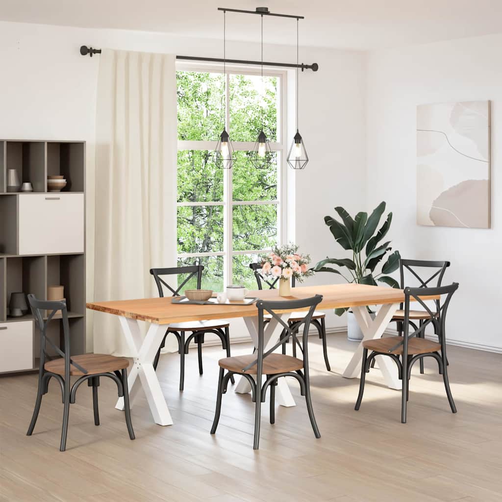 vidaXL Picioare de masă în formă de X, 3 buc., alb, 70x(72-73) cm, oțel vidaXL Picioare de masă în formă de X, 3 buc., alb, 70x(72-73) cm, oțel