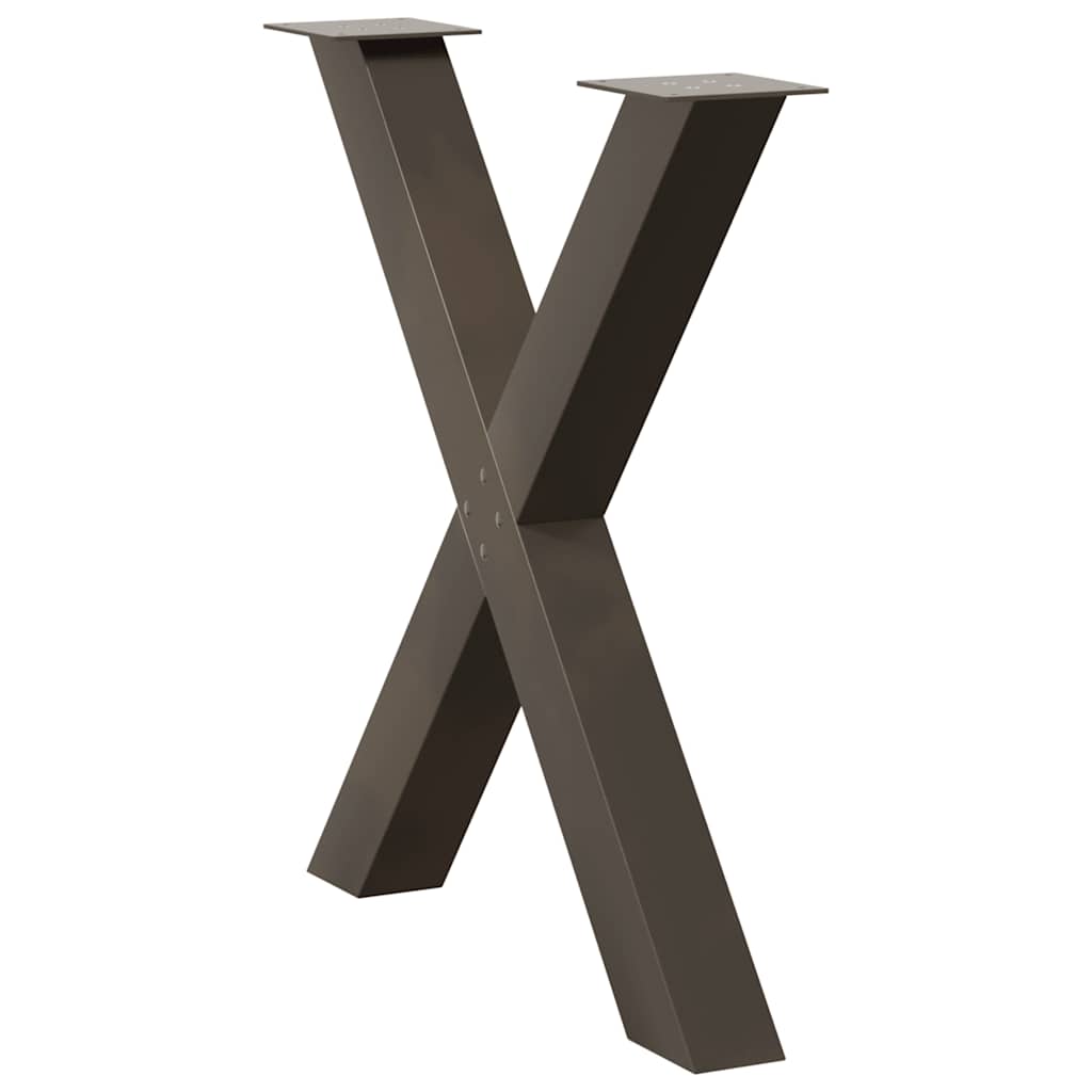 vidaXL Picioare de masă în formă de X, 3 buc., oțel natural, 70x(72-73) cm vidaXL Picioare de masă în formă de X, 3 buc., oțel natural, 70x(72-73) cm
