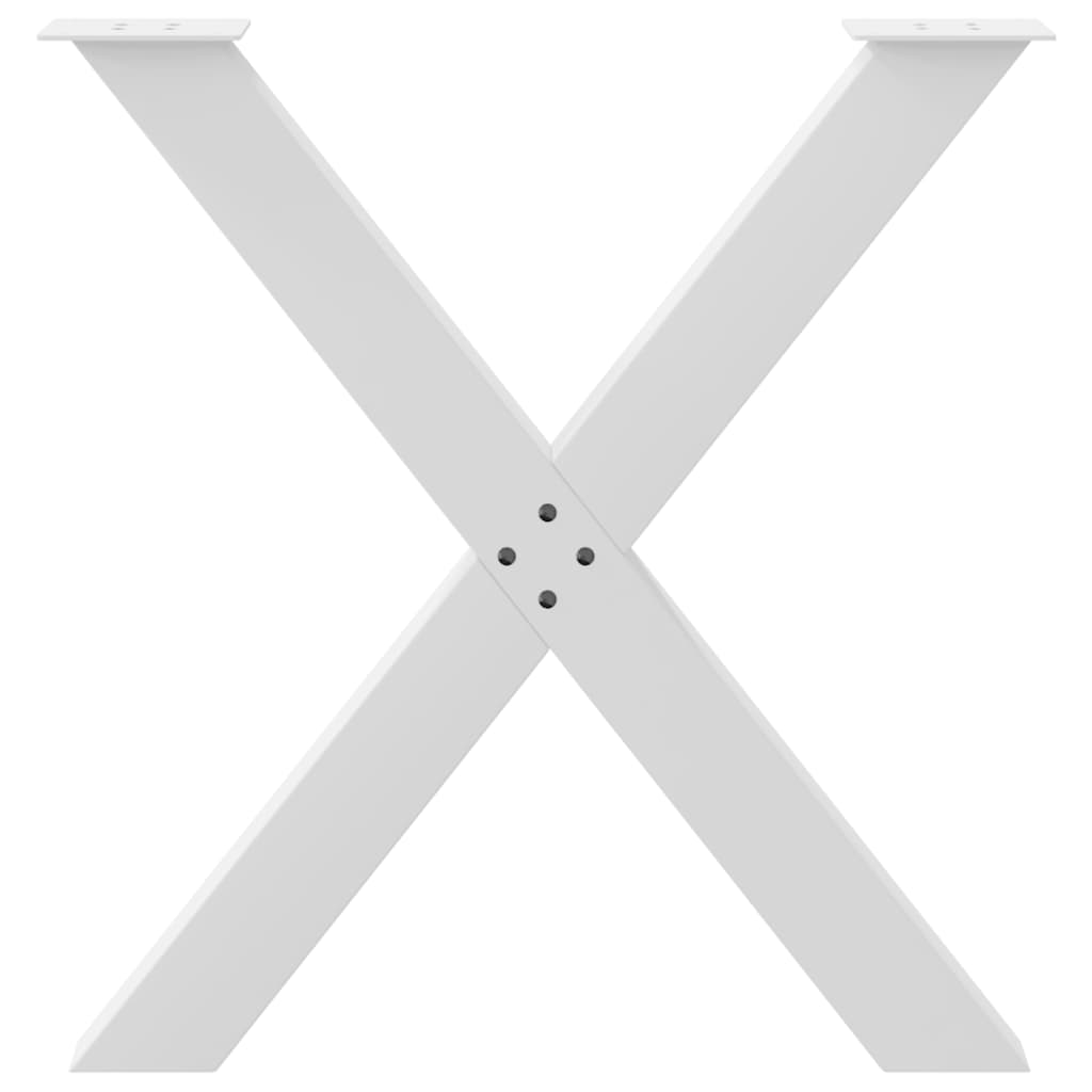 vidaXL Picioare de masă în formă de X, 3 buc., alb, 80x(72-73) cm, oțel vidaXL Picioare de masă în formă de X, 3 buc., alb, 80x(72-73) cm, oțel