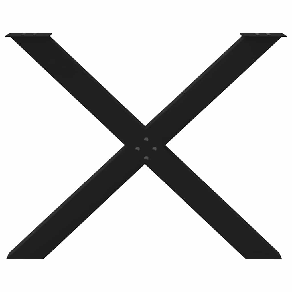 vidaXL Picioare de masă în formă de X, 3 buc., negru, 90x(72-73) cm, oțel vidaXL Picioare de masă în formă de X, 3 buc., negru, 90x(72-73) cm, oțel