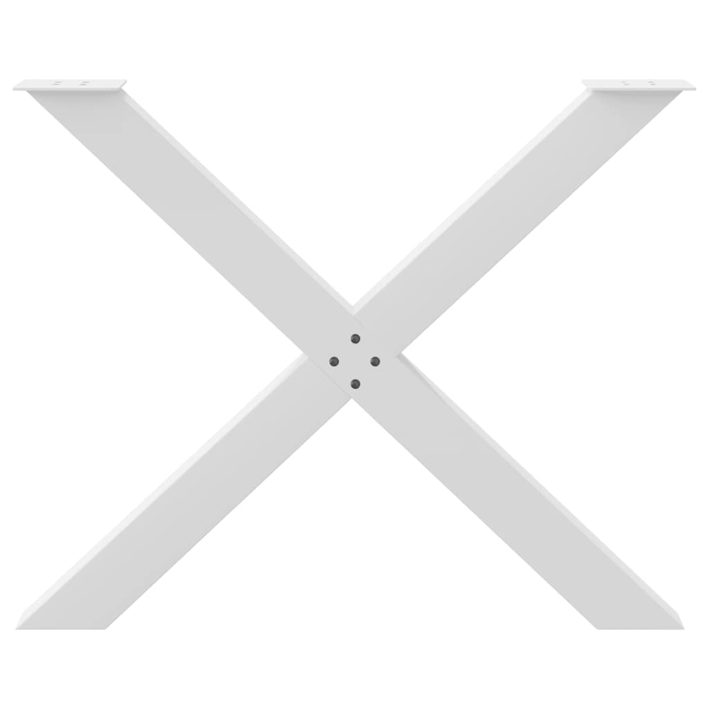 vidaXL Picioare de masă în formă de X, 3 buc., alb, 90x(72-73) cm, oțel vidaXL Picioare de masă în formă de X, 3 buc., alb, 90x(72-73) cm, oțel