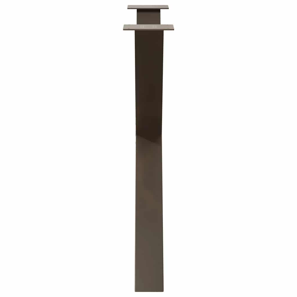 vidaXL Picioare de masă în formă de X, 3 buc., oțel natural, 90x(72-73) cm