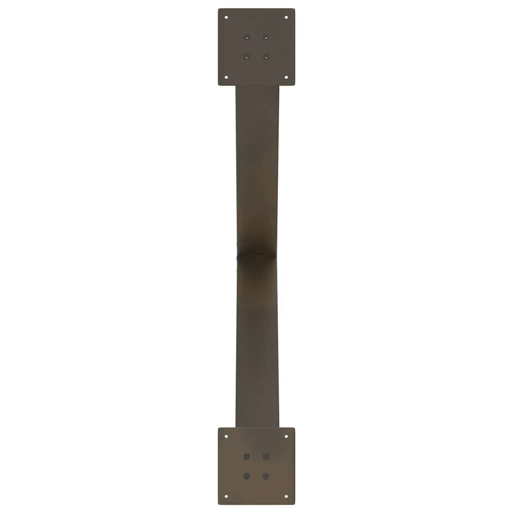 vidaXL Picioare de masă în formă de X, 3 buc., oțel natural, 90x(72-73) cm