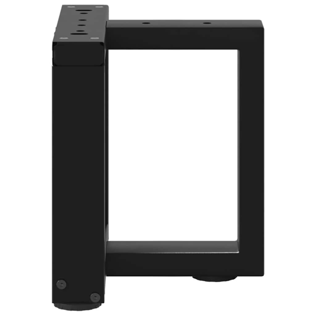vidaXL Picioare pentru măsuță de cafea în formă de T, 2 buc., negru, 30x25x(30-31) cm, oțel