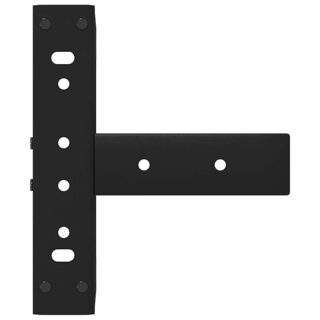 vidaXL Picioare pentru măsuță de cafea în formă de T, 2 buc., negru, 30x25x(30-31) cm, oțel
