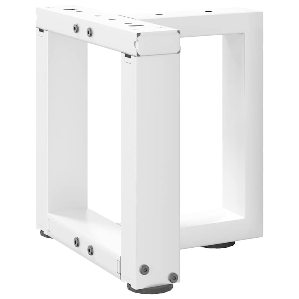 vidaXL Picioare pentru măsuță de cafea în formă de T, 2 buc., alb, 30x25x(30-31) cm, oțel vidaXL Picioare pentru măsuță de cafea în formă de T, 2 buc., alb, 30x25x(30-31) cm, oțel