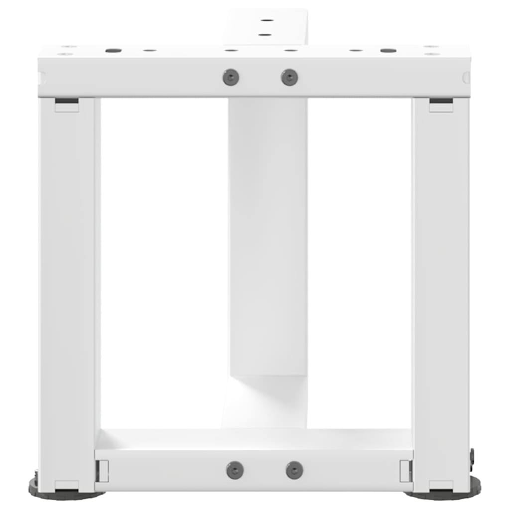vidaXL Picioare pentru măsuță de cafea în formă de T, 2 buc., alb, 30x25x(30-31) cm, oțel vidaXL Picioare pentru măsuță de cafea în formă de T, 2 buc., alb, 30x25x(30-31) cm, oțel